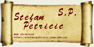 Stefan Petričić vizit kartica
